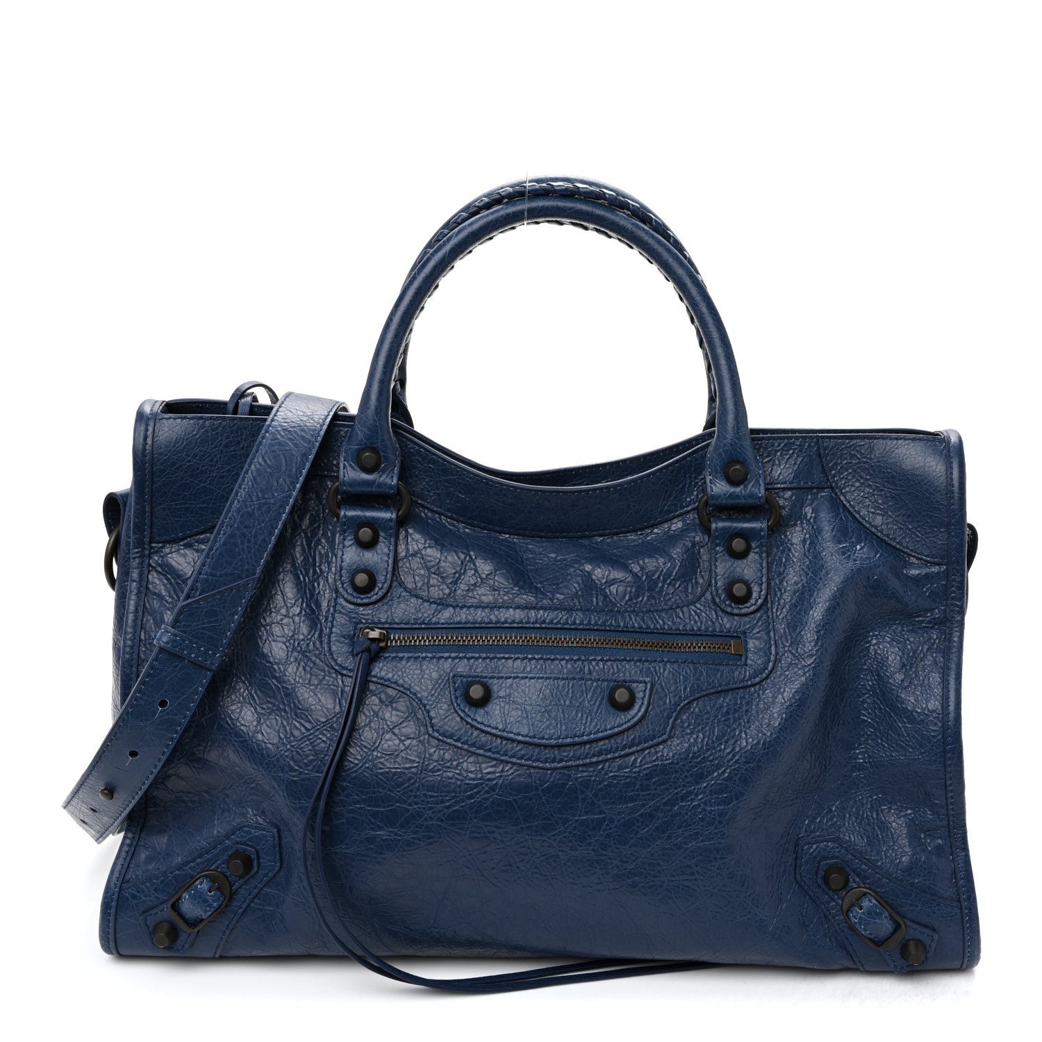 Balenciaga Arena Lambskin Classic Hardware Medium Le City  Mineral Blue