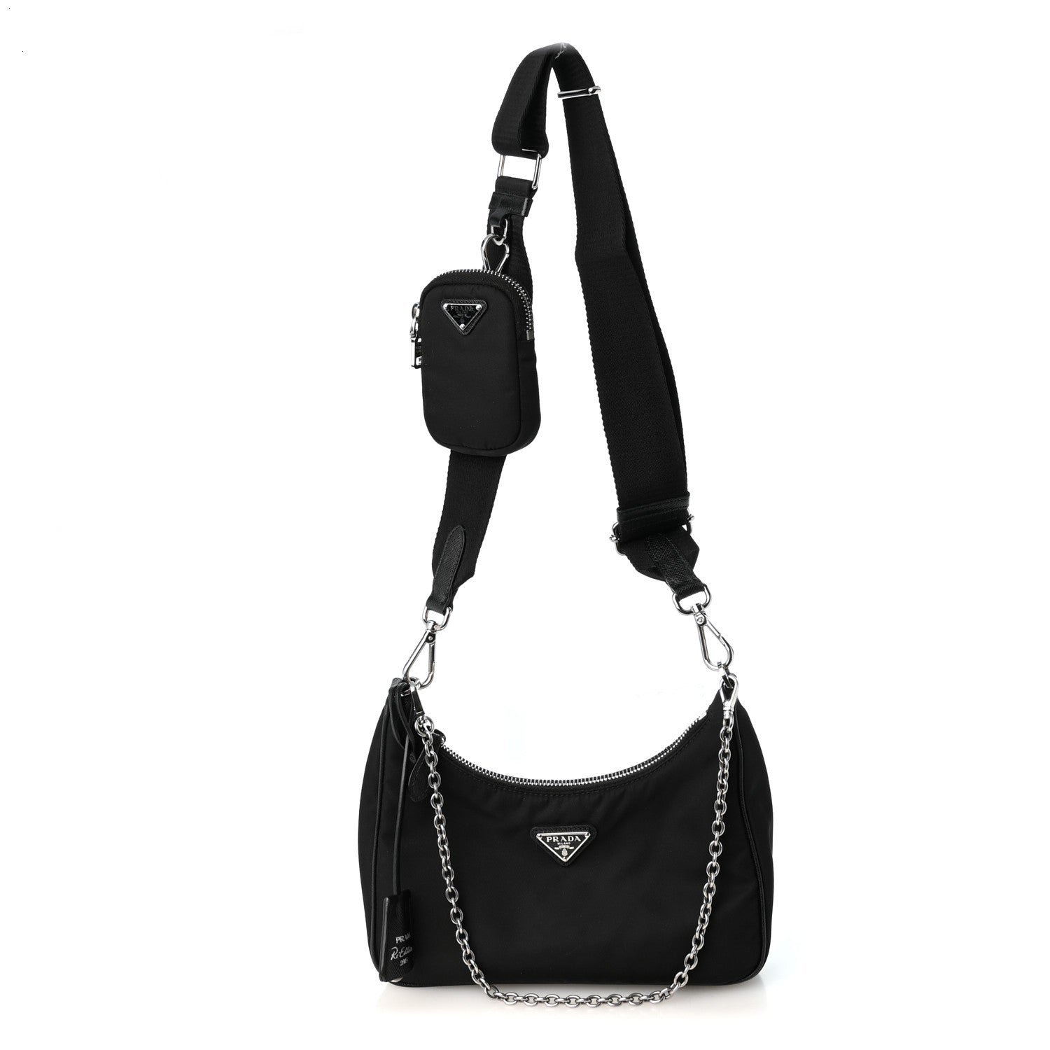 Prada Re-Nylon Saffiano Re-Edition 2005 Shoulder Bag Black