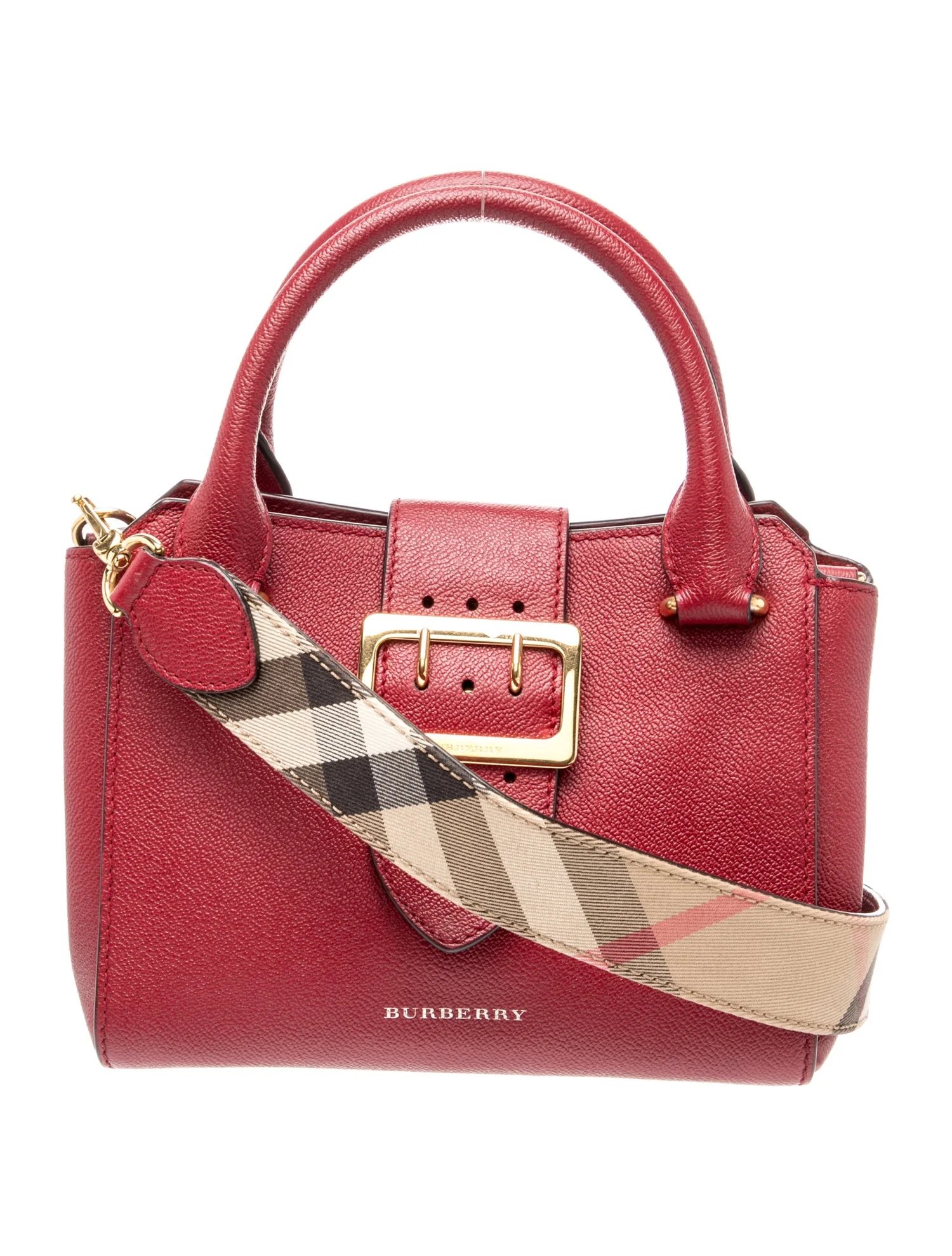 House Check Buckle Tote