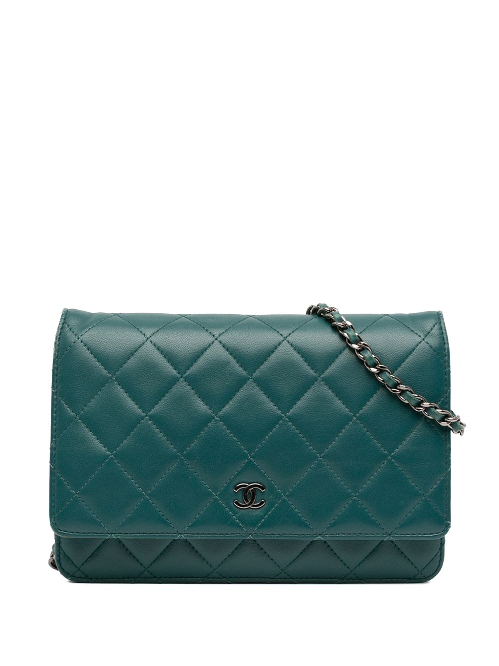 2011 CC Quilted Lambskin Wallet On Chain crossbody bag