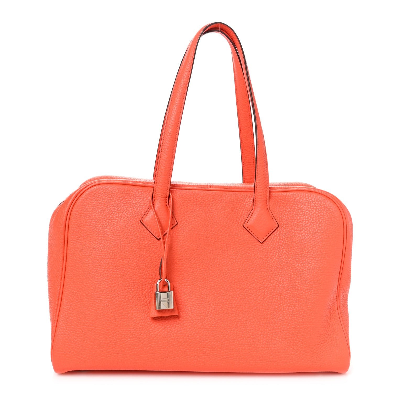 Hermes Taurillon Clemence Victoria II 35 Orange Poppy