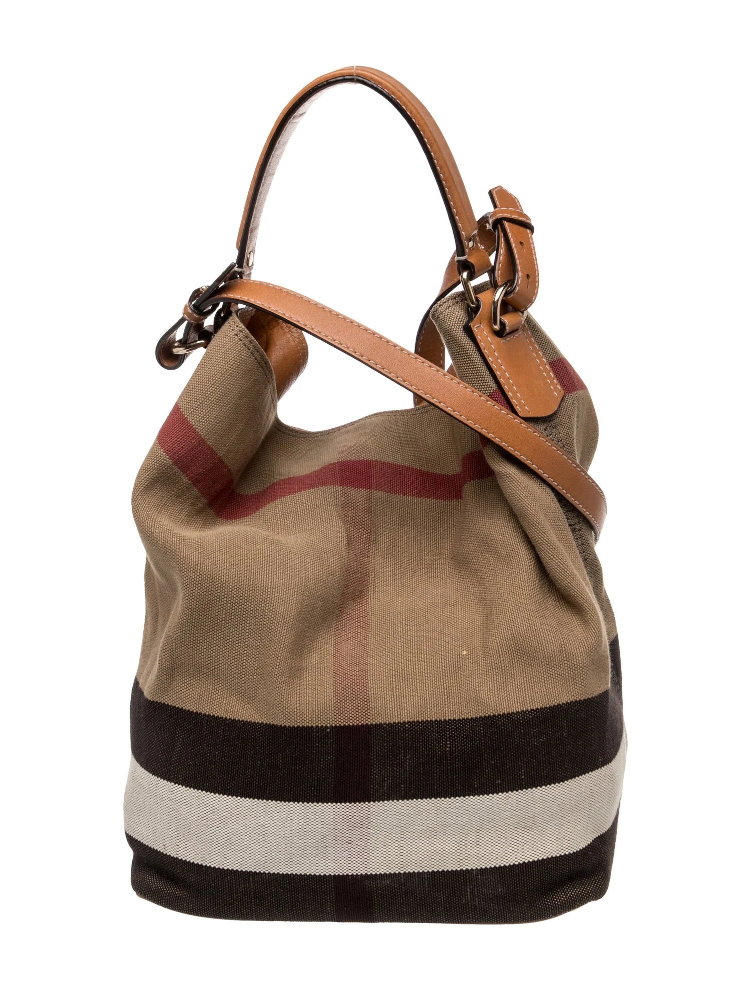 Exploded Check Bucket Bag