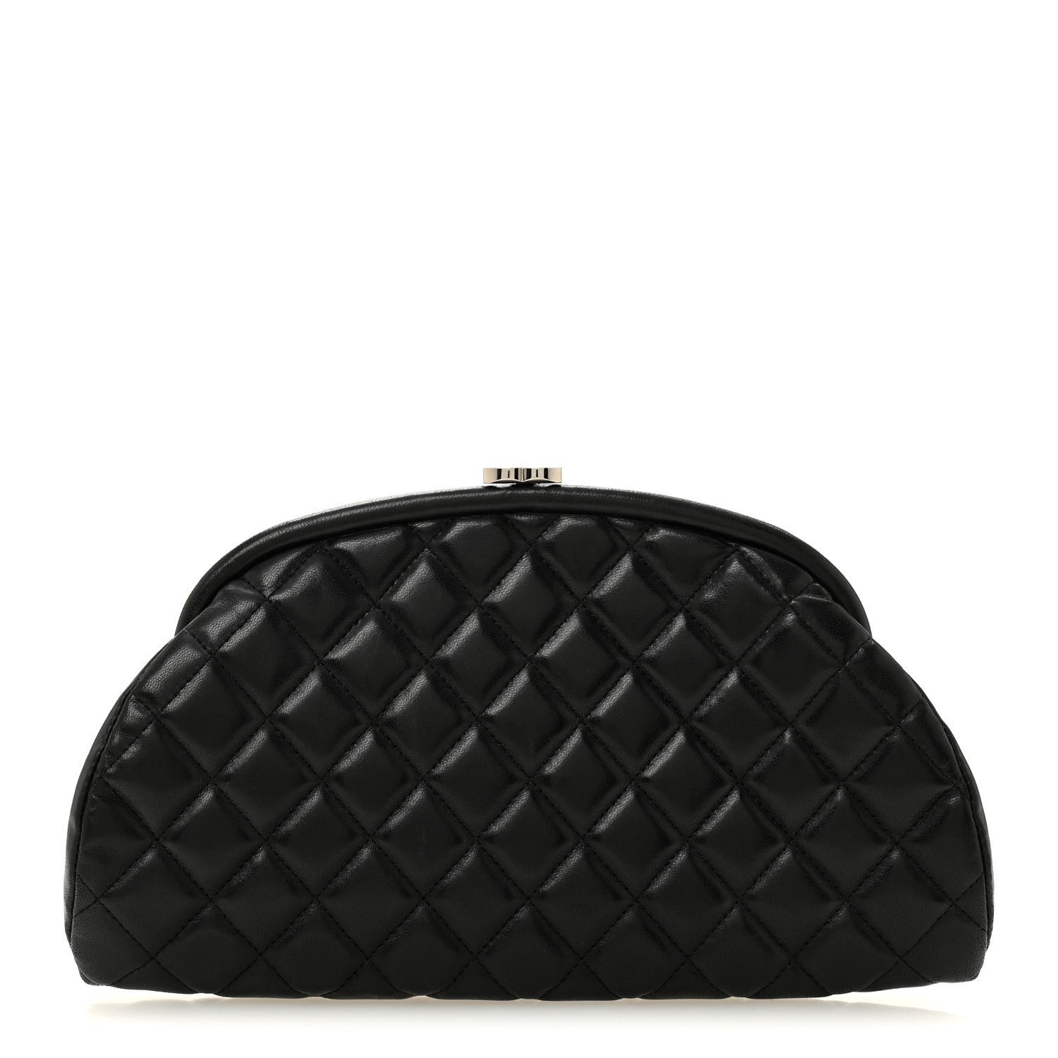 Chanel Lambskin Quilted Timeless Clutch Black