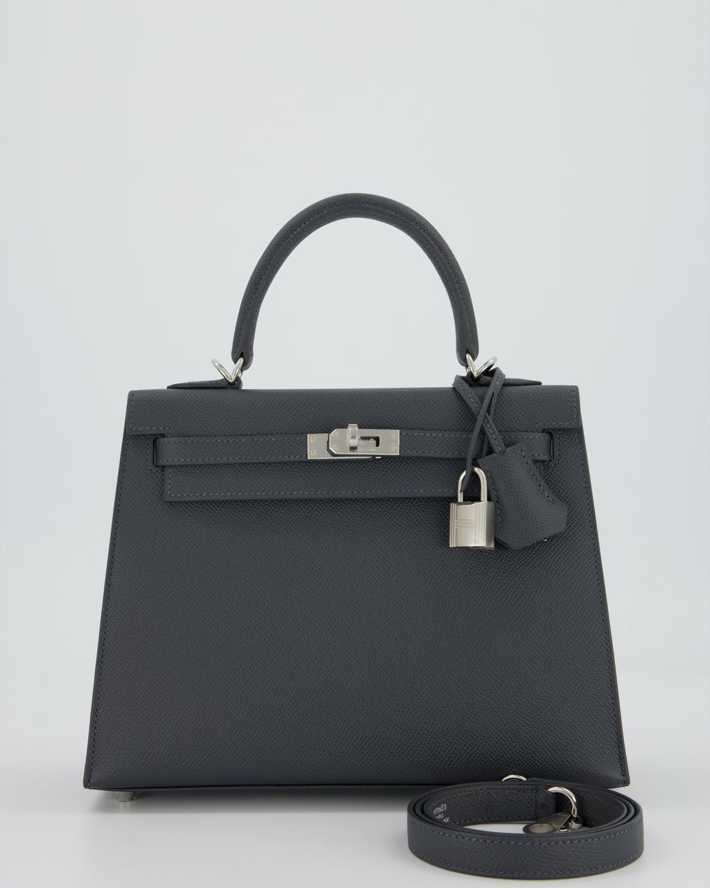 Hermès Kelly 25 Sellier Bag in Ardoise Epsom Leather with Palladium Hardware