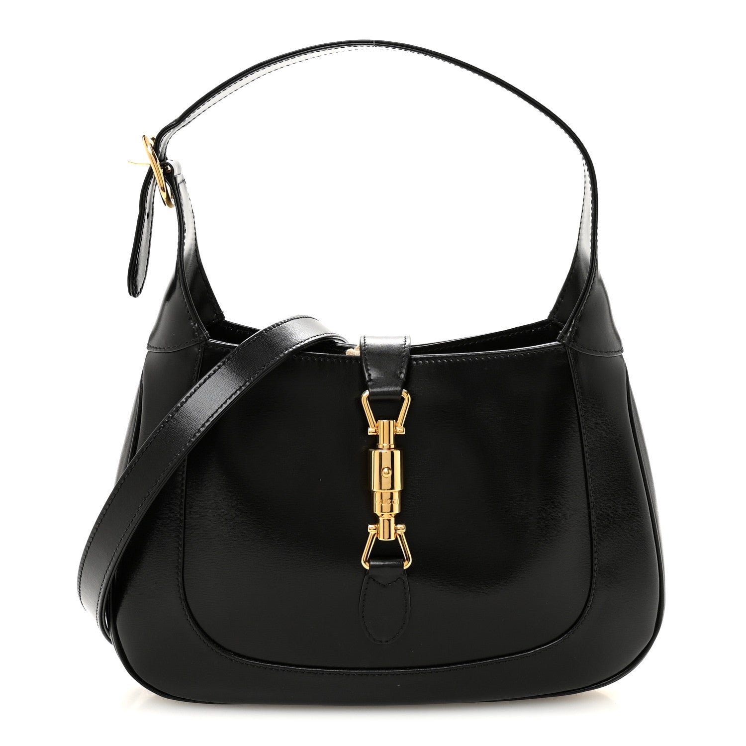 Gucci Boarded Dyana Lux Calfskin Small Jackie 1961 Hobo Black