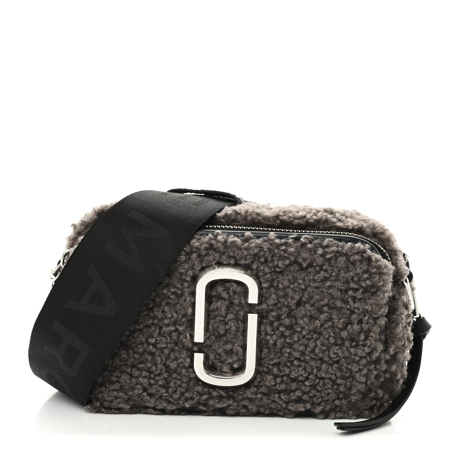 Marc Jacobs Marc Jacobs Shearling Snapshot The Teddy Camera Bag Grey