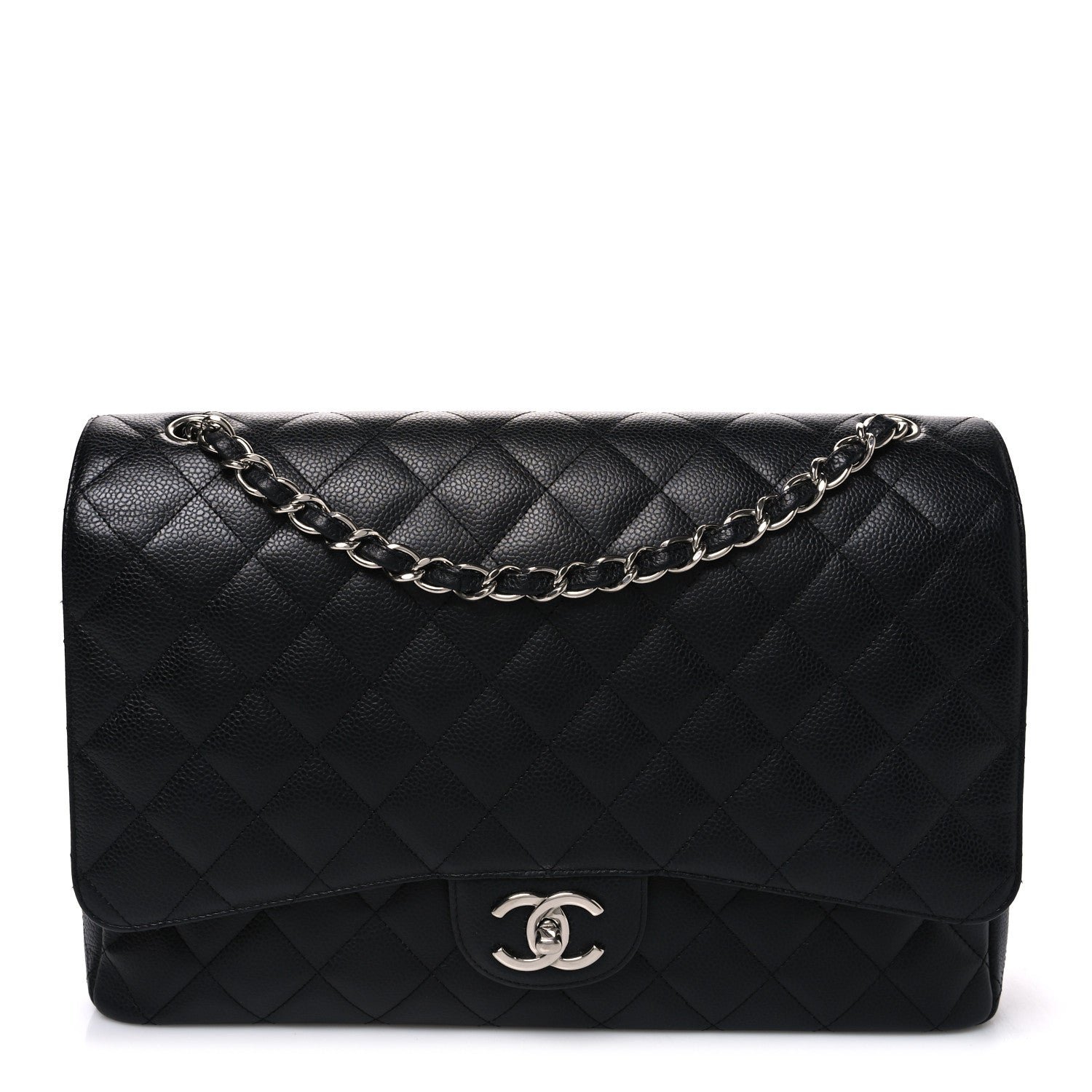 Chanel Caviar Quilted Maxi Double Flap Black