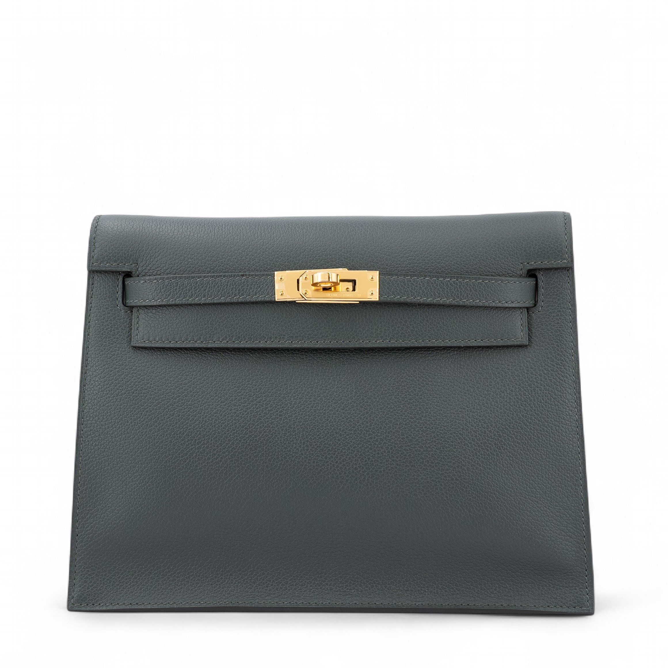 Hermes Brand New ( Rank N ) HERMÈS Kelly Danse Vert Mangrove (Q0) Evercolor Gold hardware K (2025)