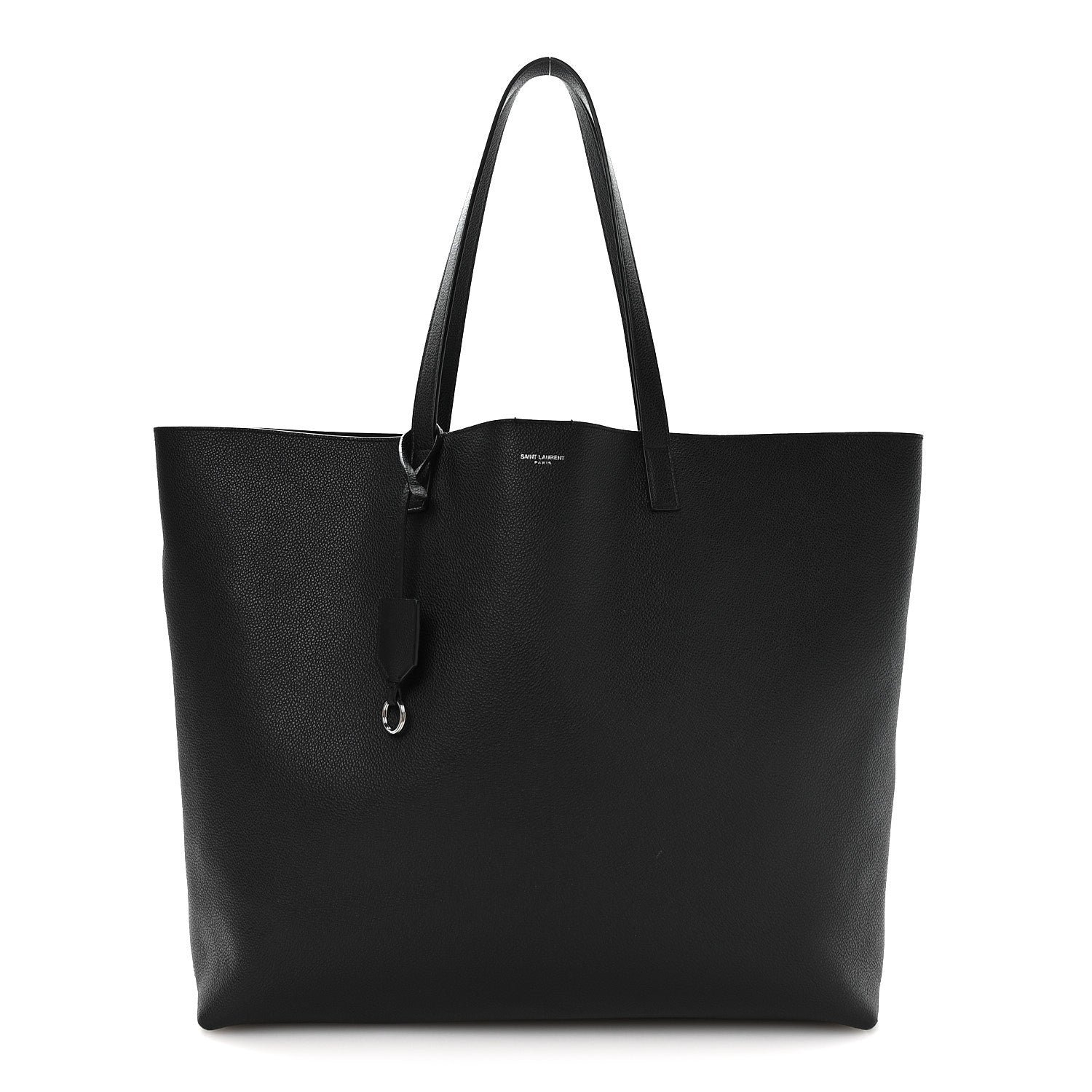 Saint Laurent Calfskin Large Shopping Tote Black