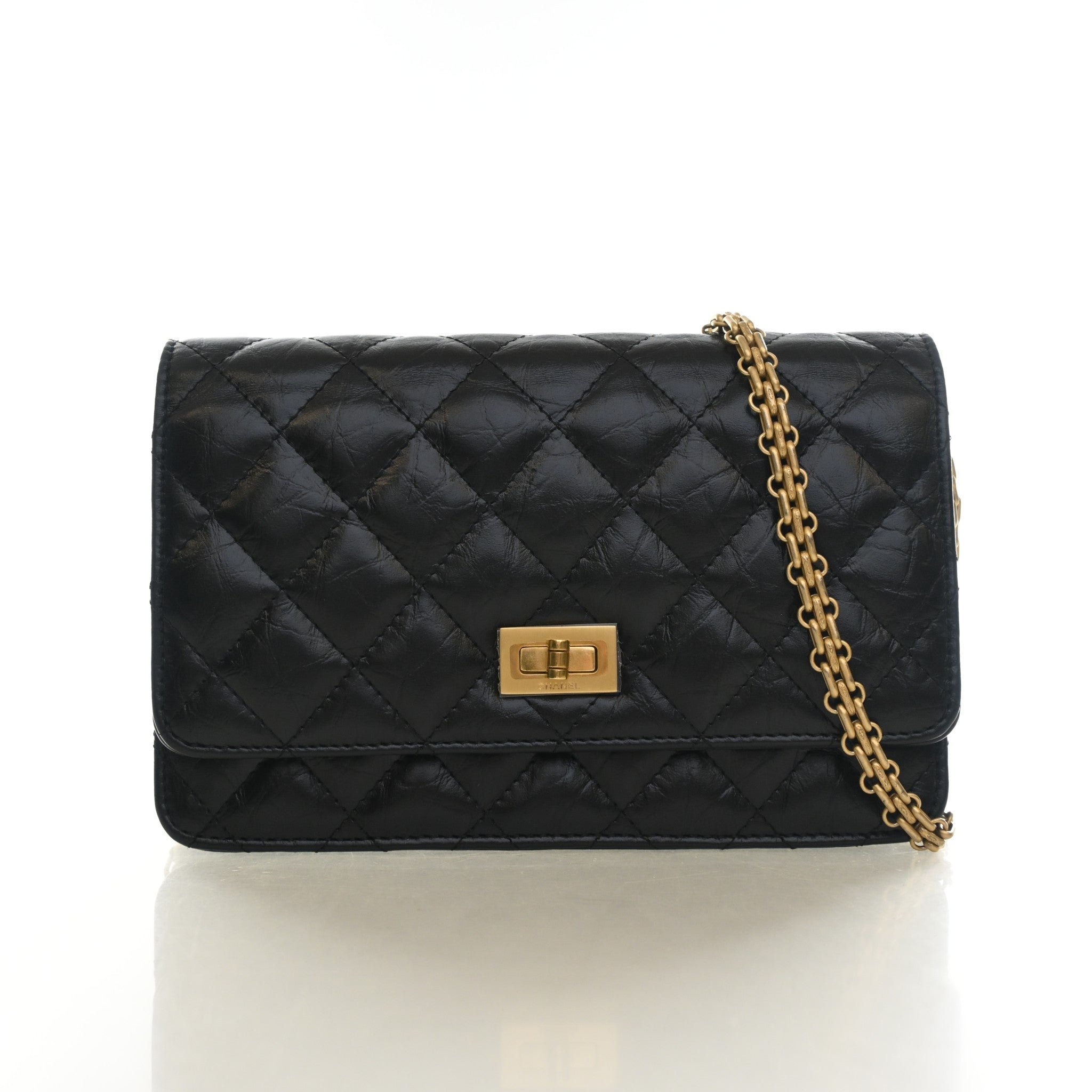 Chanel Aged Calfskin Reissue 2.55 Wallet On Chain (WOC)
