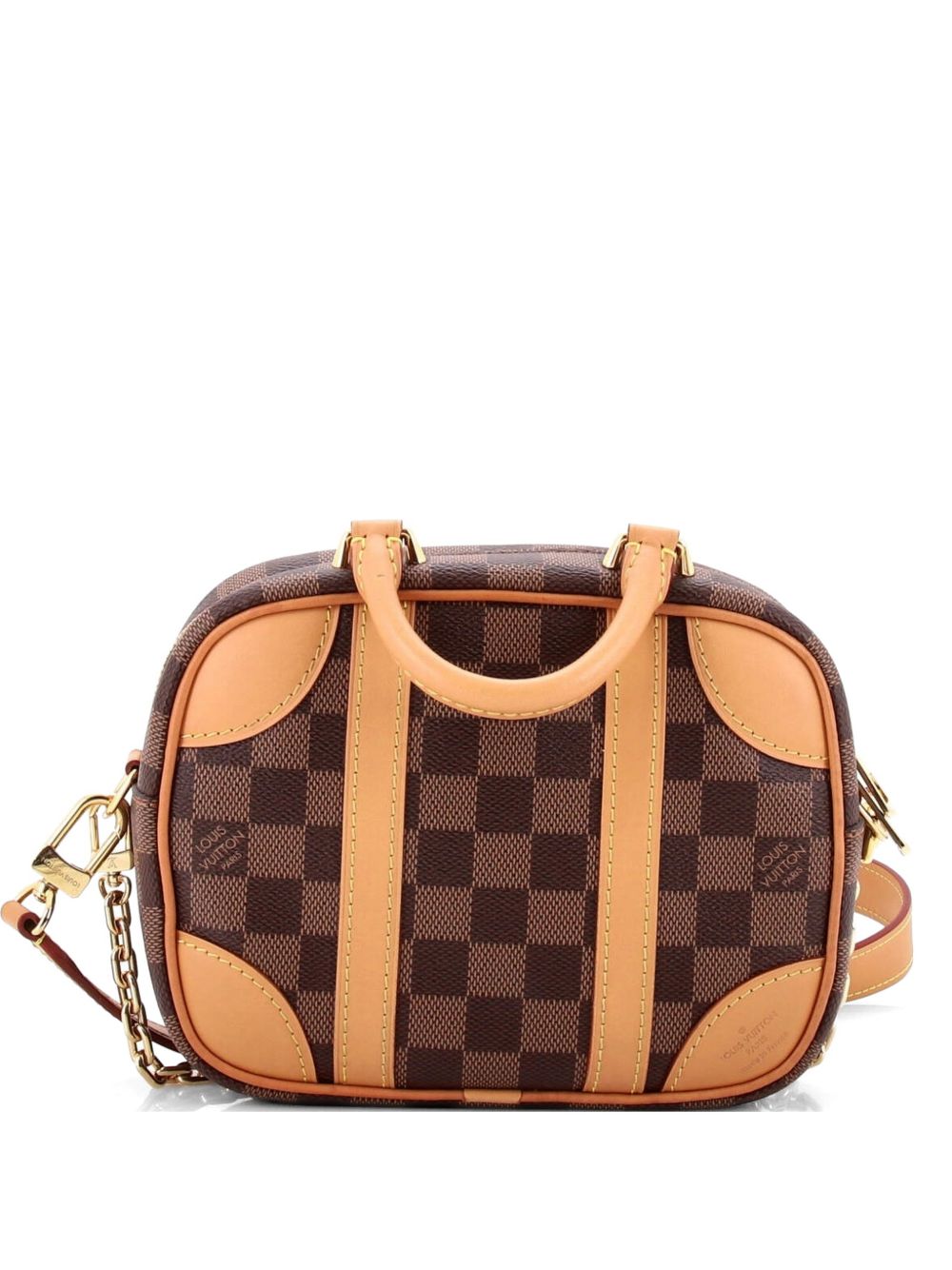 Valisette Souple Handbag Damier with Leather BB satchel