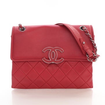 Calfskin Hampton CC Flap Bag Medium