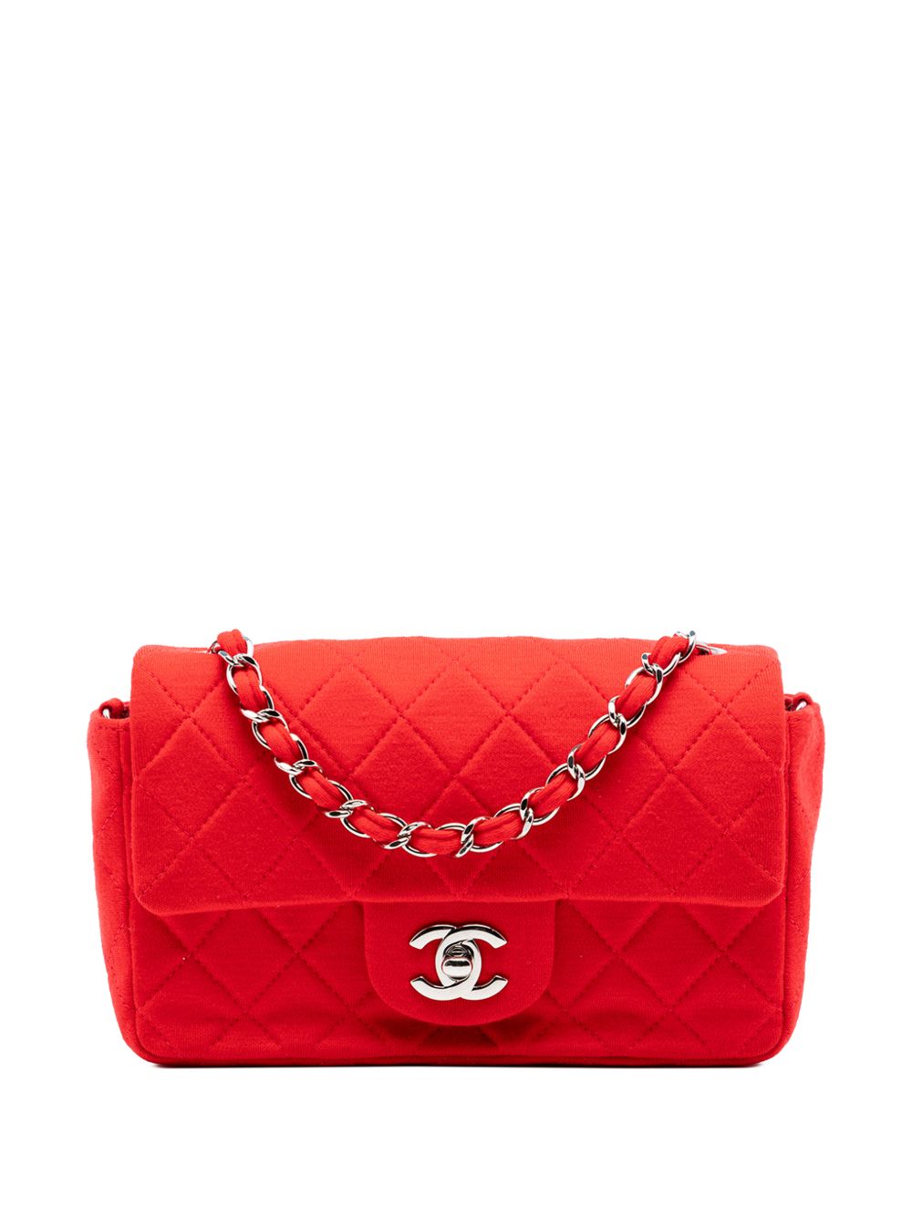 2014 Mini Rectangular Classic Jersey Single Flap crossbody bag