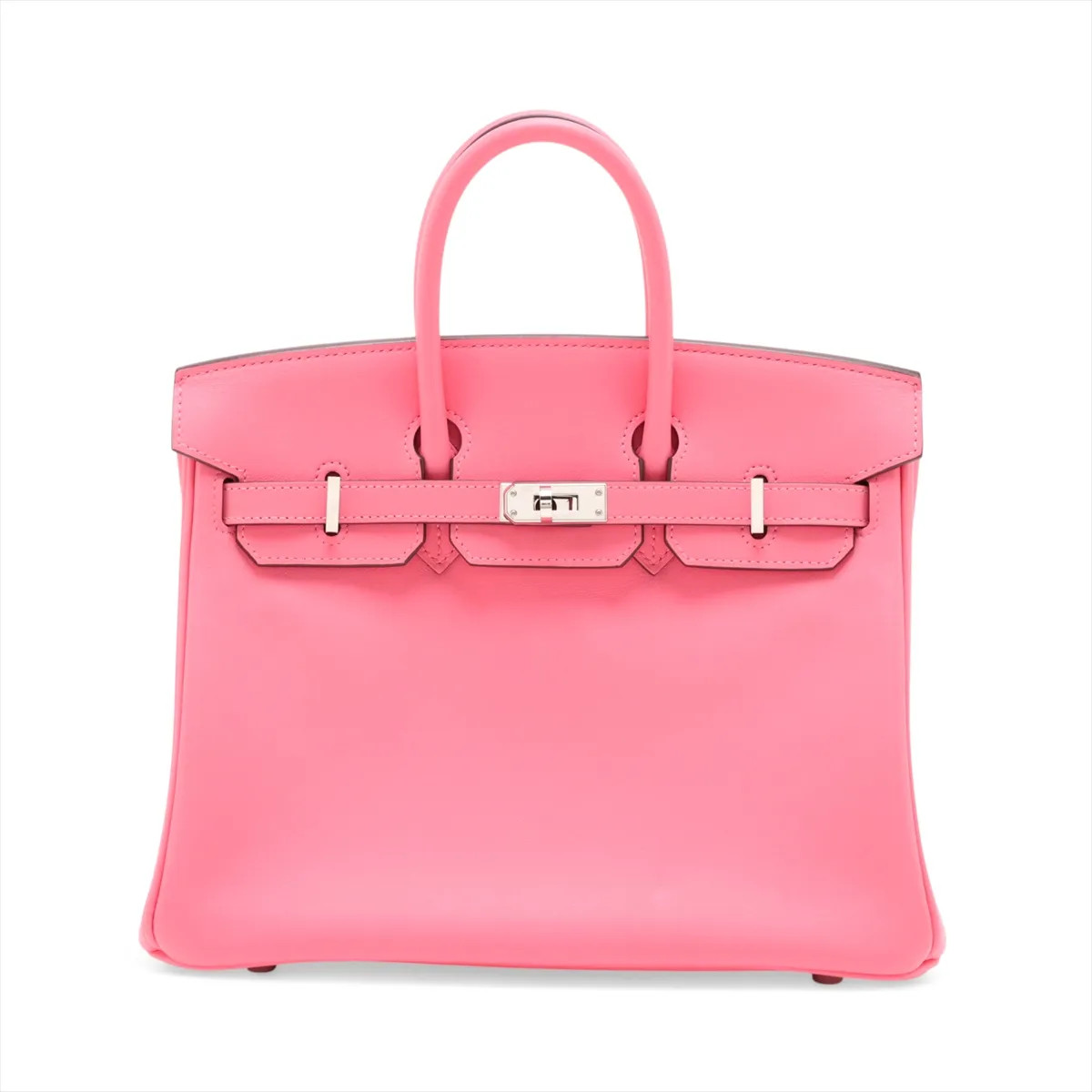 Hermès Birkin 25 Le Tournay Veau Swift Rose Azalee Silver Metal Fittings