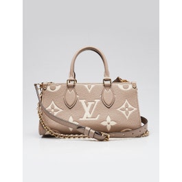 Louis Vuitton Louis Vuitton Turtledove Monogram Giant Empreinte Leather East/West Onthego Bag