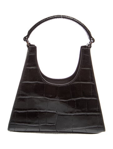 Embossed Leather Top Handle Bag