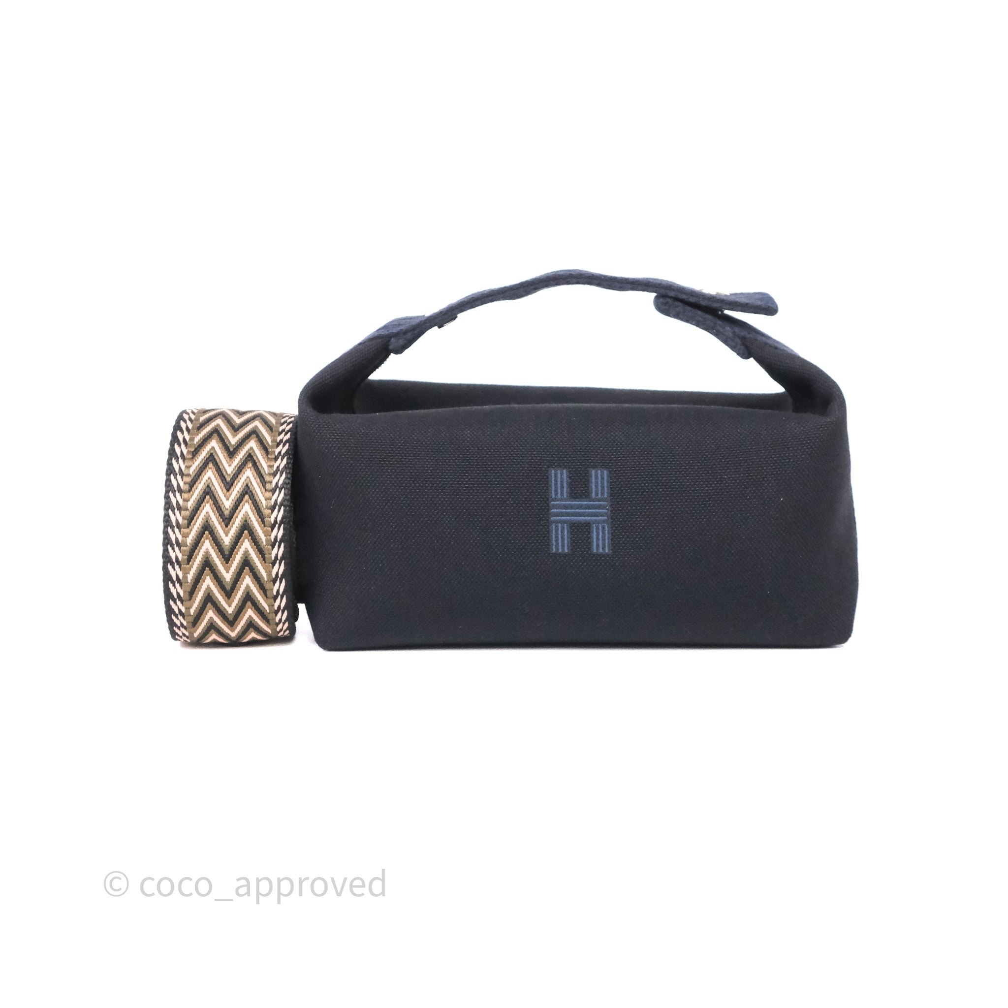 Hermes Hermès Small Bride-A-Brac Noir Bleu Nuit Canvas