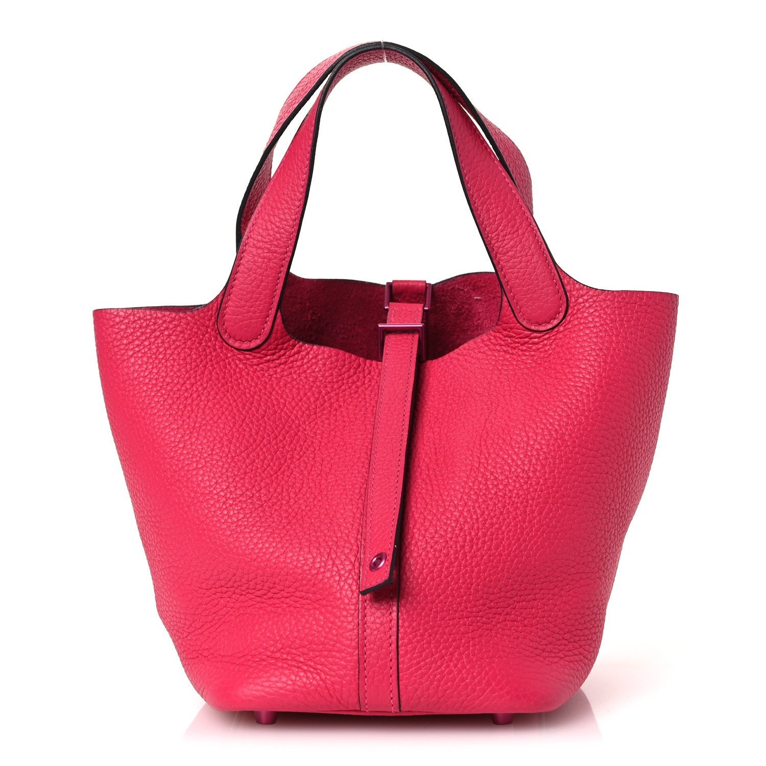 Hermes Taurillon Clemence Monochrome Picotin Lock 18 PM Rose Mexico
