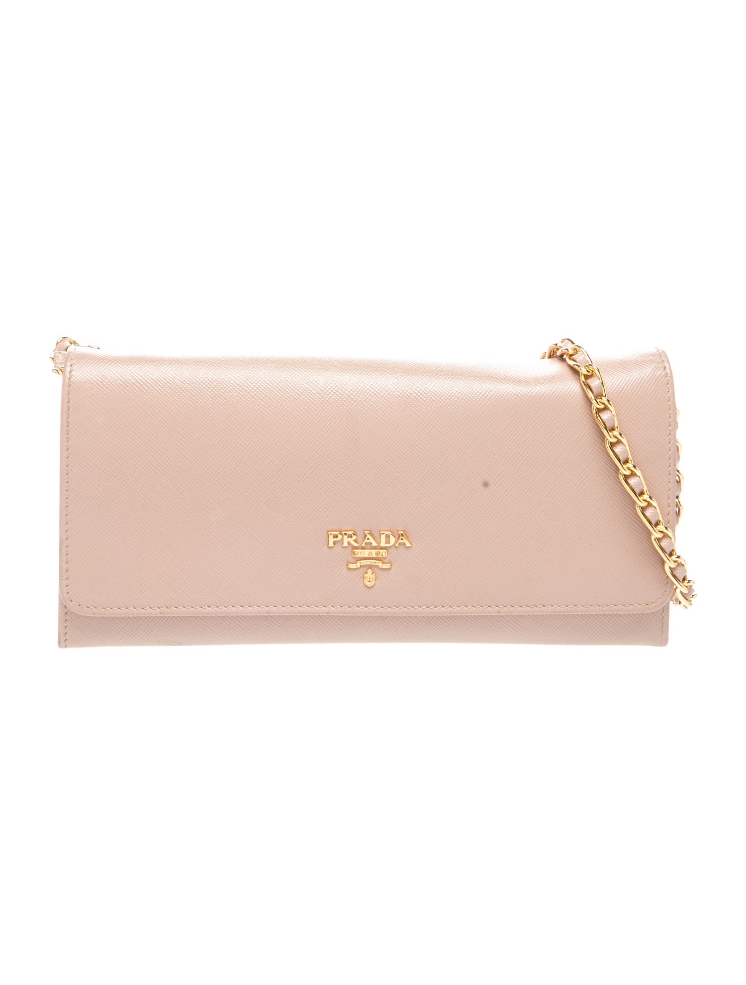 Signature Saffiano Metal Wallet On Chain