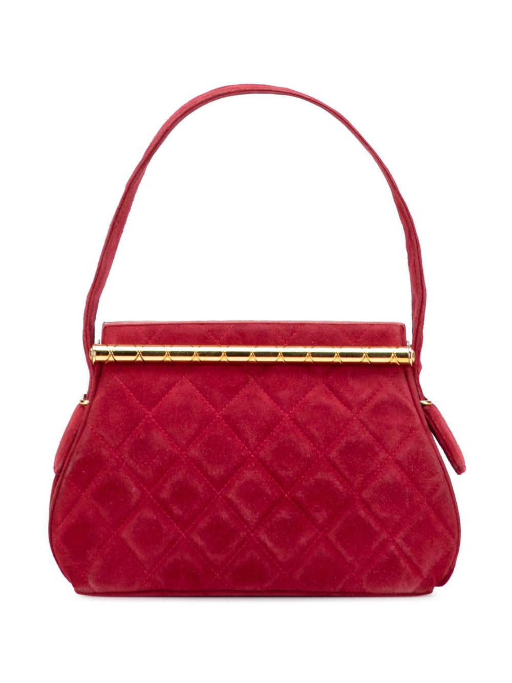 1989-1991 Quilted Suede Metal Frame handbag