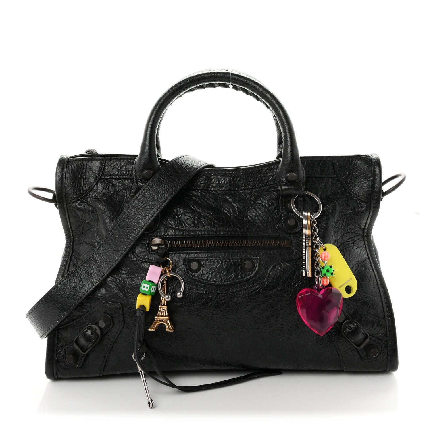 Balenciaga Balenciaga Agneau Arena Classic Hardware Charms Small Le City Black