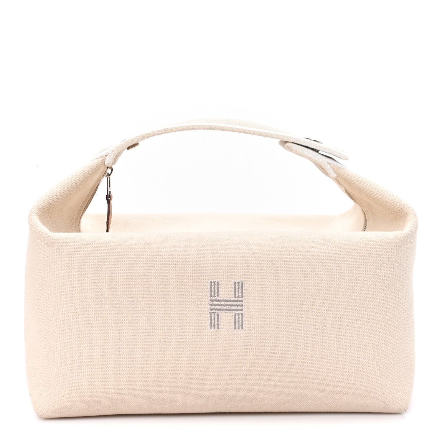 Hermes Canvas Large Bride-A-Brac Pouch Natural