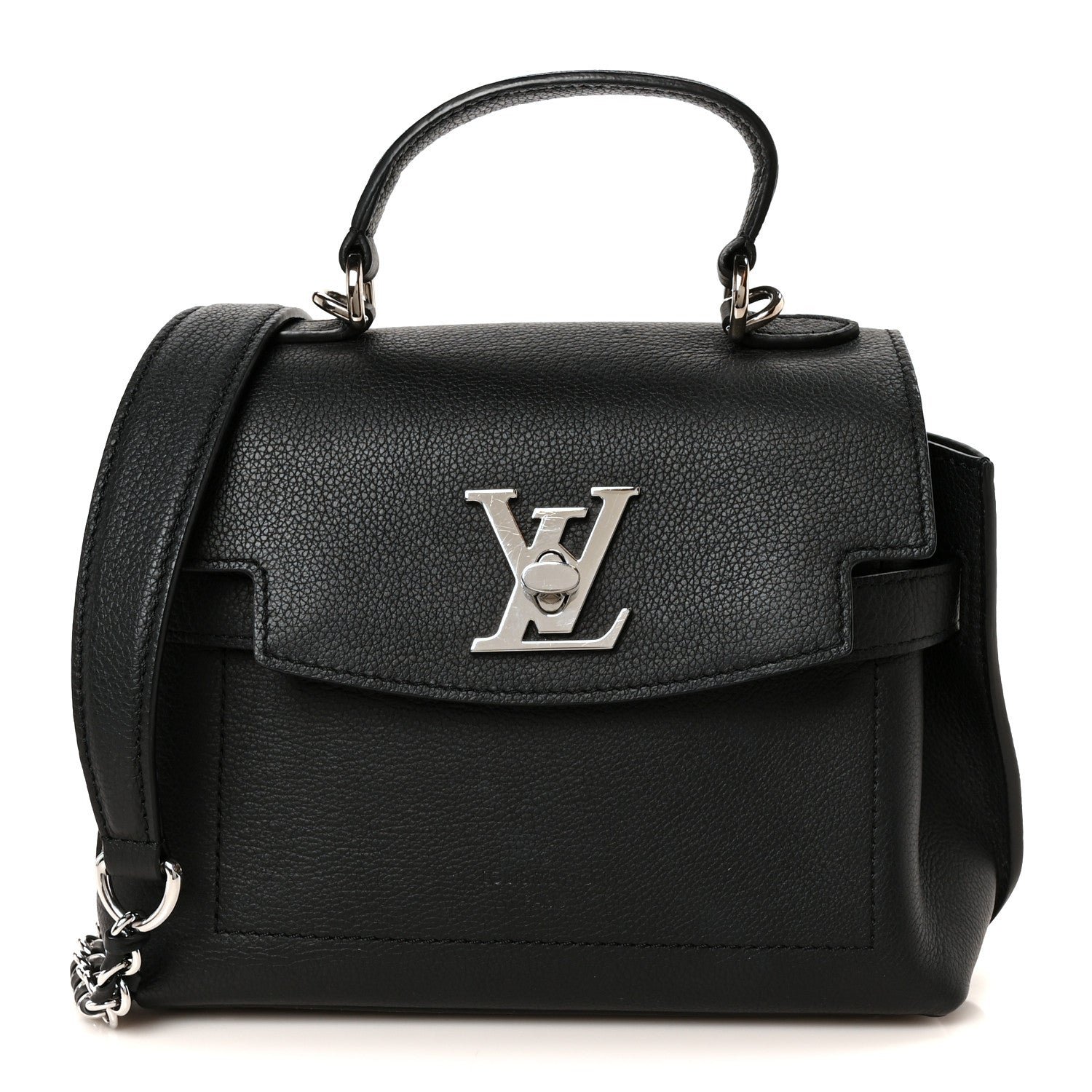 Louis Vuitton Calfskin Lockme Ever BB Black