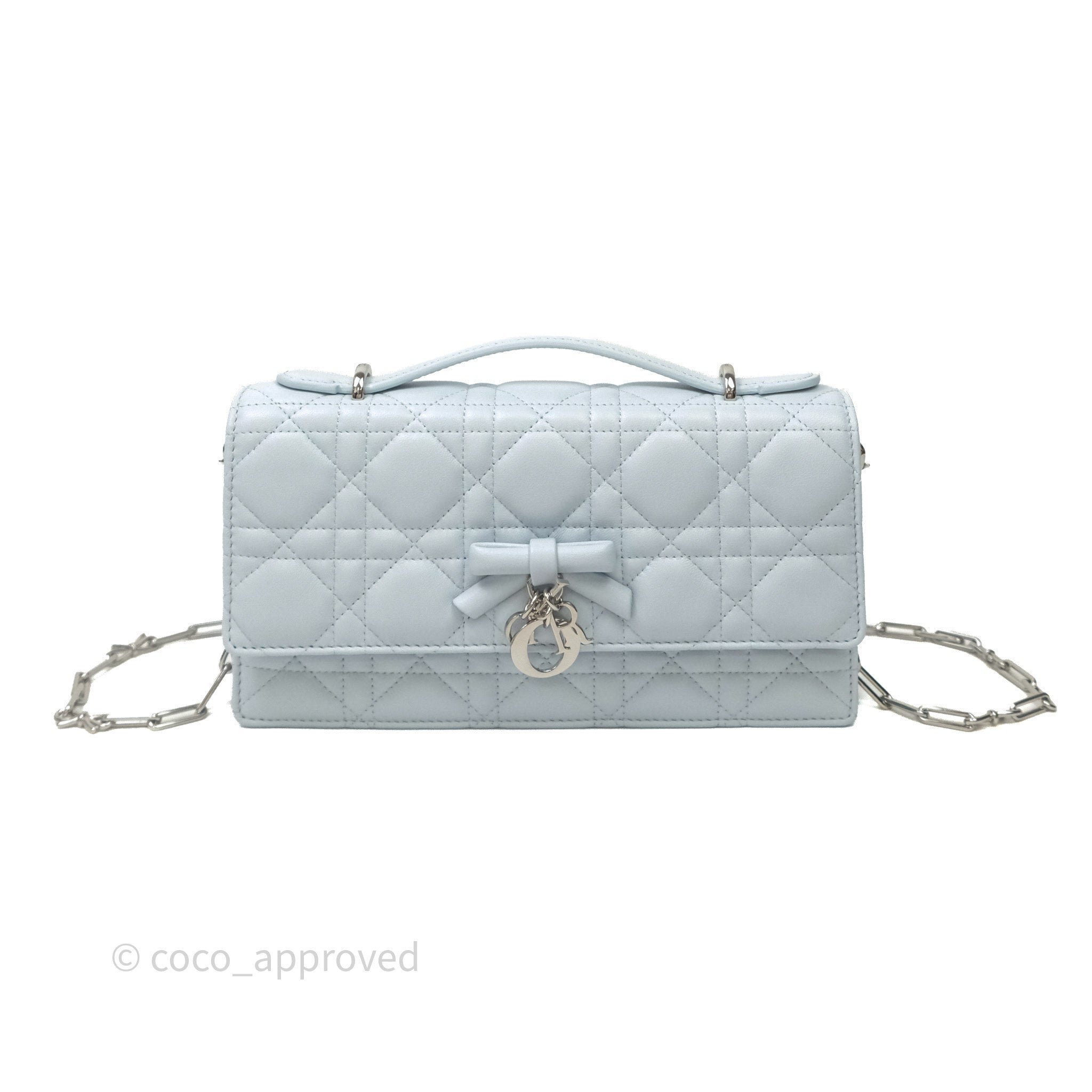 Dior My Dior Mini Bag Ice Blue Cannage Lambskin