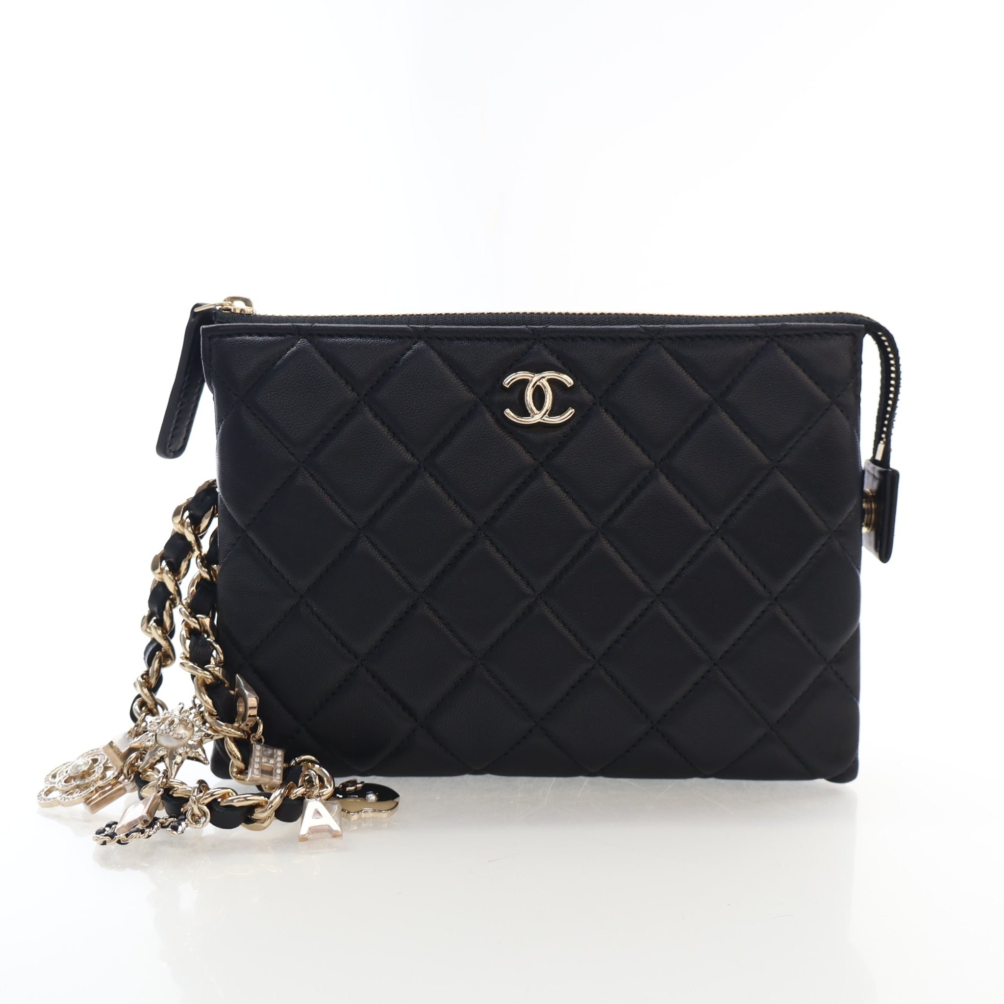 Chanel Medium Lambskin Coco Charms Pouch