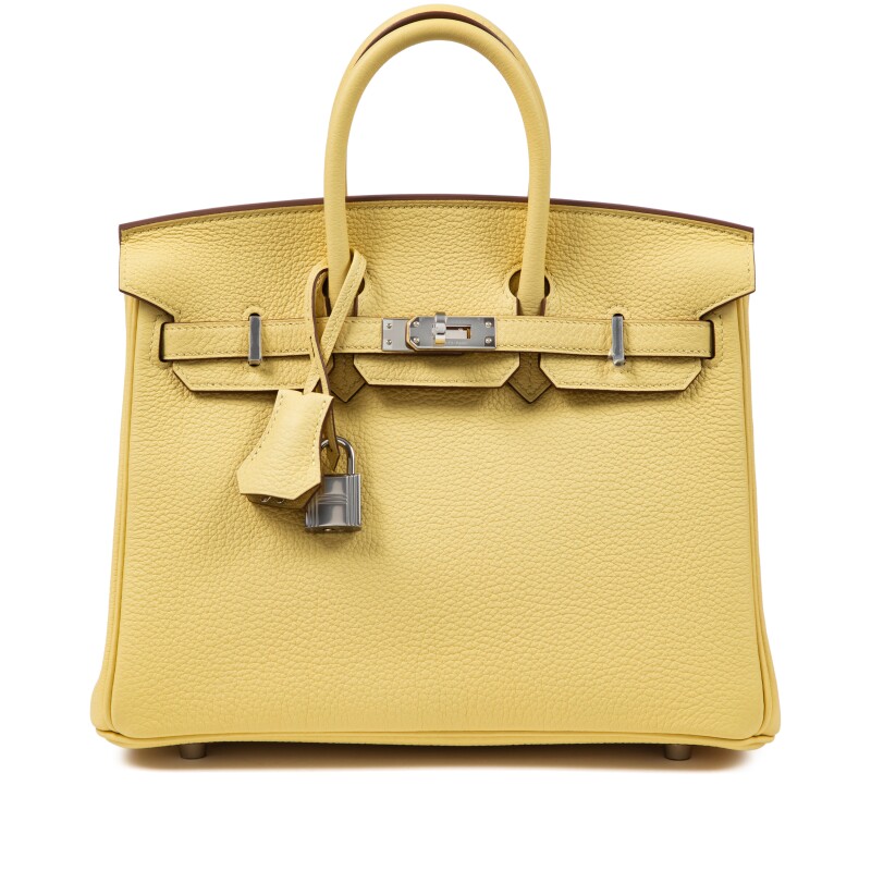 Hermes Jaune Poussin Togo Birkin 25 Palladium Hardware, 2026