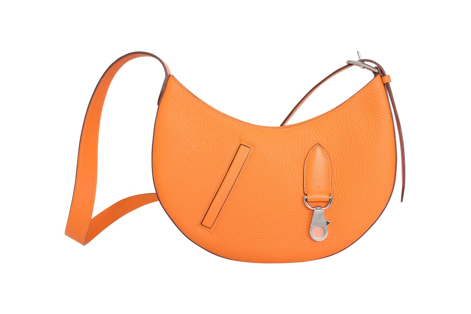 Hermes Hermes P'tit Arcon bag, Orange Leather and Palladium Hardware, W 2024 Stamp, Preowned in Box WA001