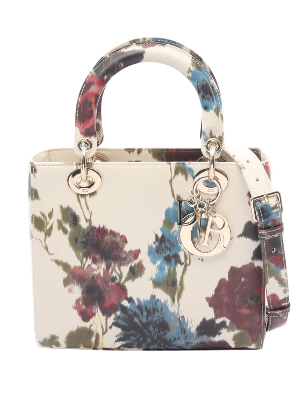 2010-2026 Medium Leather Floral Printed Lady Dior crossbody bag