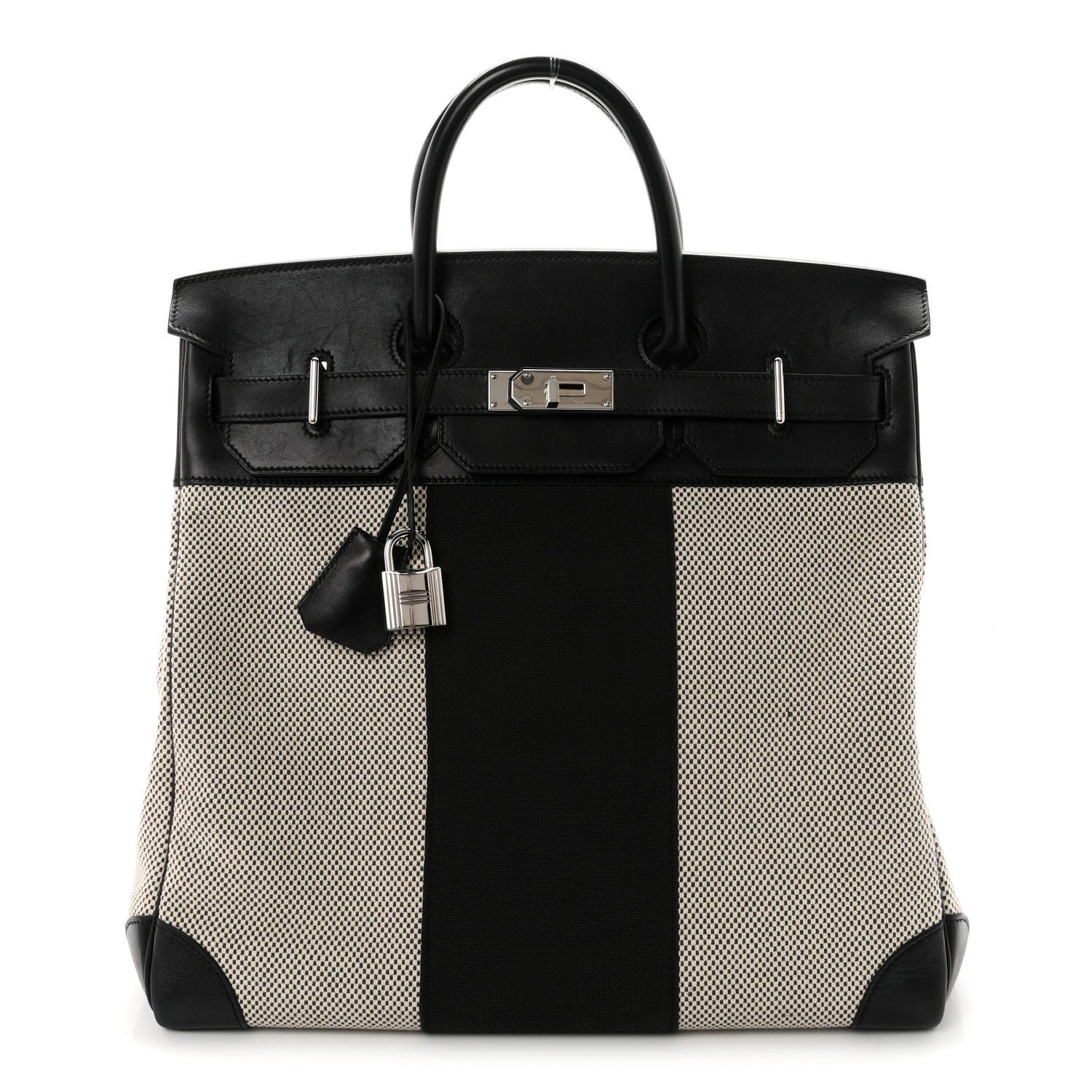 Hermes Hunter Criss Viking Evergrain Flag HAC Birkin 40  Ecru Black