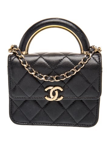 Quilted Top Handle Mini Bag