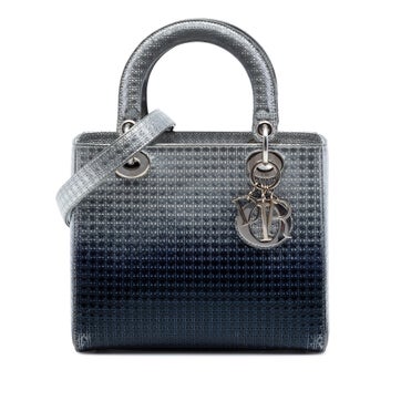 Patent Leather Medium Ombre Metallic Patent Microcannage Lady Dior