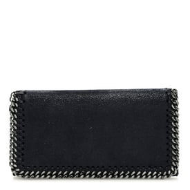 Stella McCartney Shaggy Deer Falabella Flap Wallet Navy