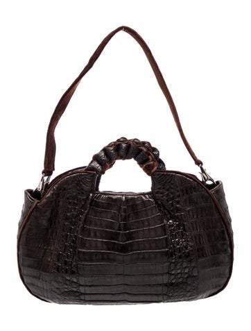 Crocodile Top Handle Bag