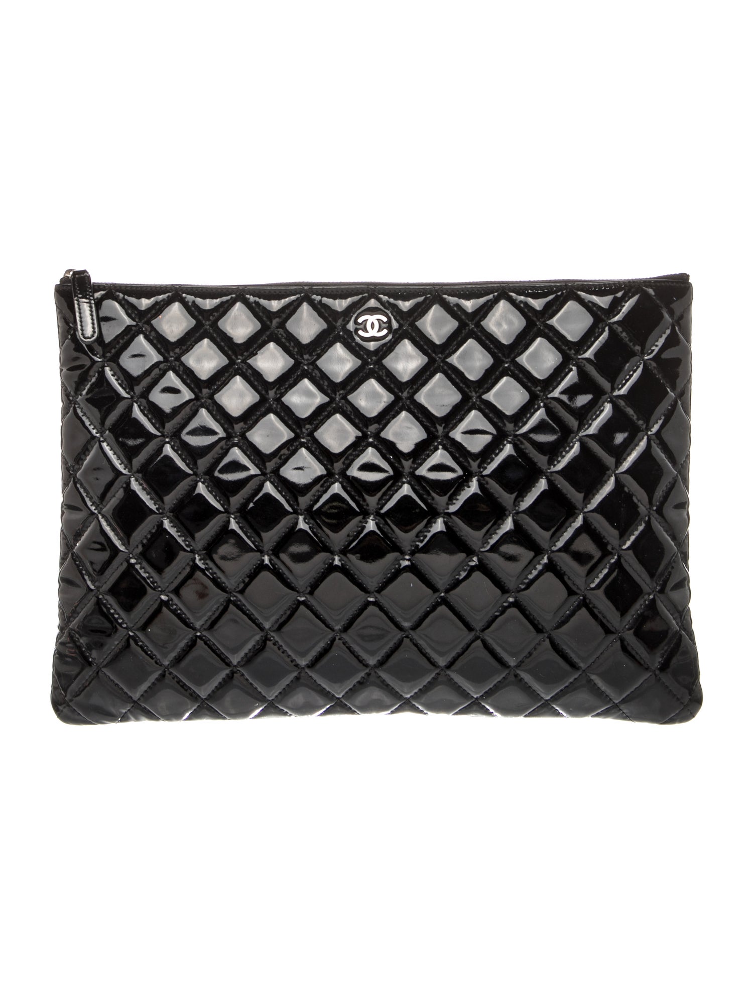 Chanel Quilted Patent O-Case