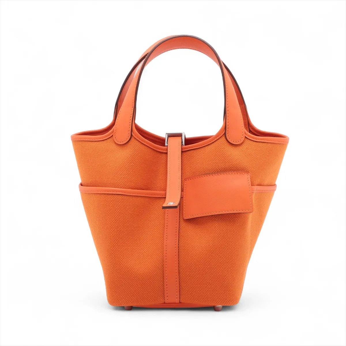Hermès Picotin Lock 18 PM Cargo Twargoelang x Voswift Orange Silver Metal Fittin