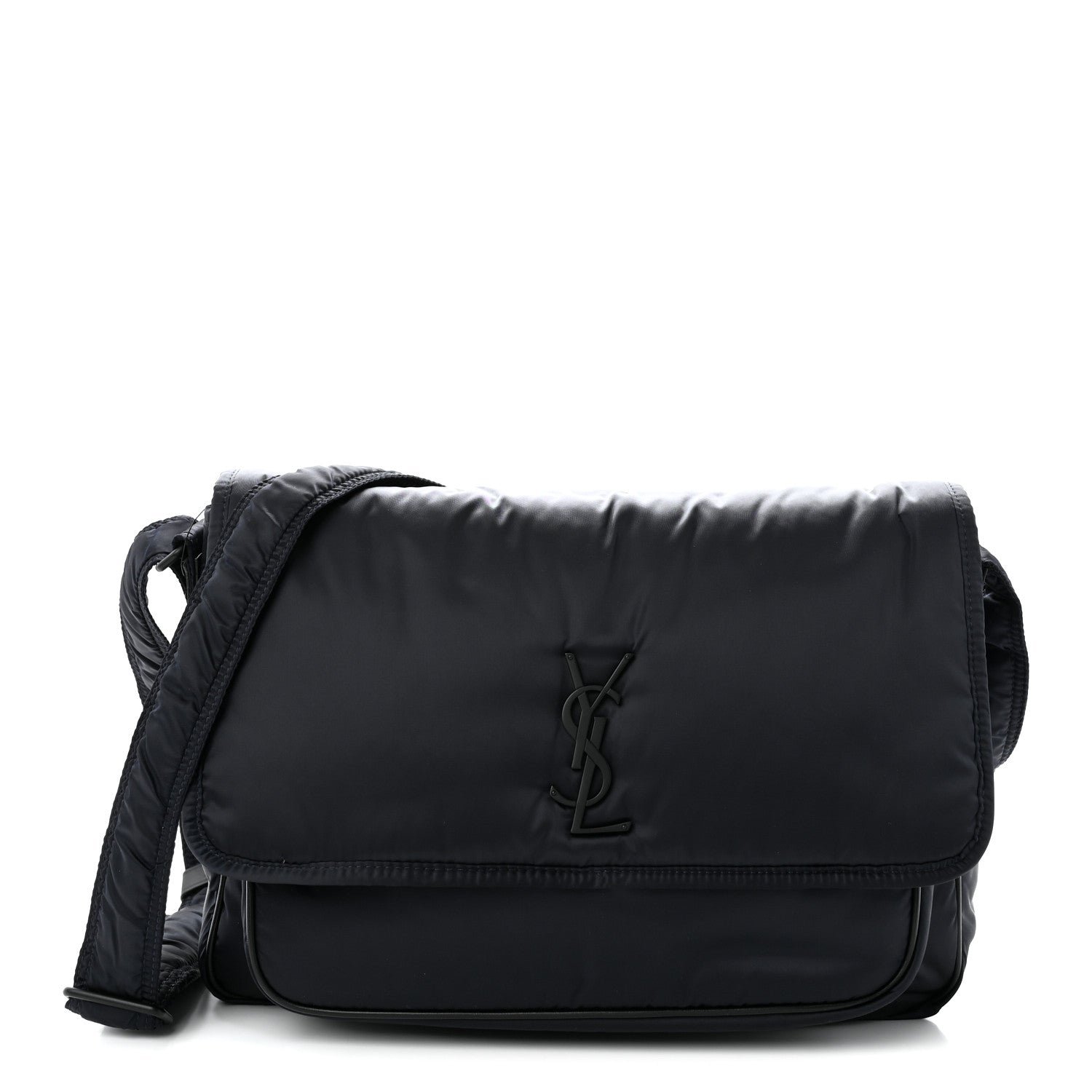 Saint Laurent Econyl Nylon Niki Messenger Blueberry Black