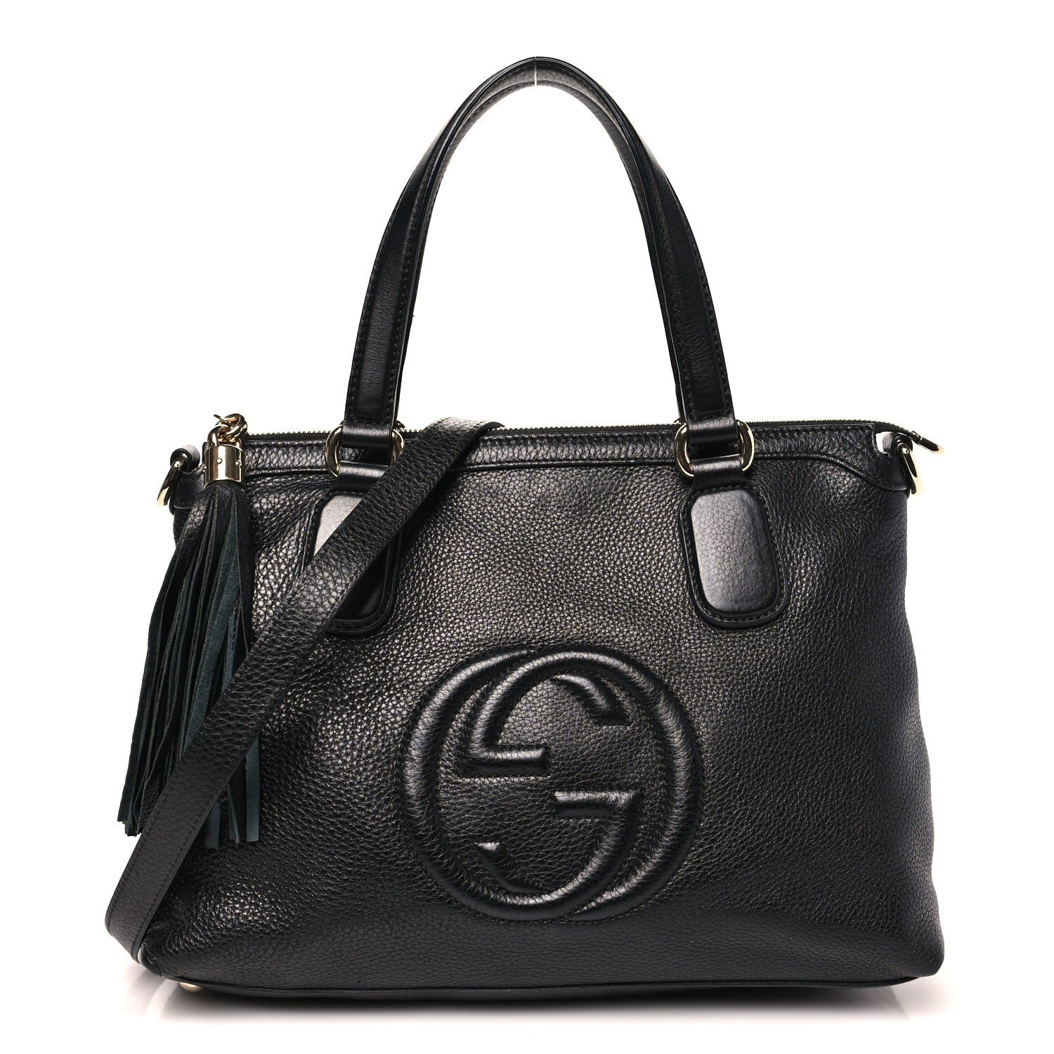 Gucci Cellarius Calfskin Small Soho Top Handle Satchel Black