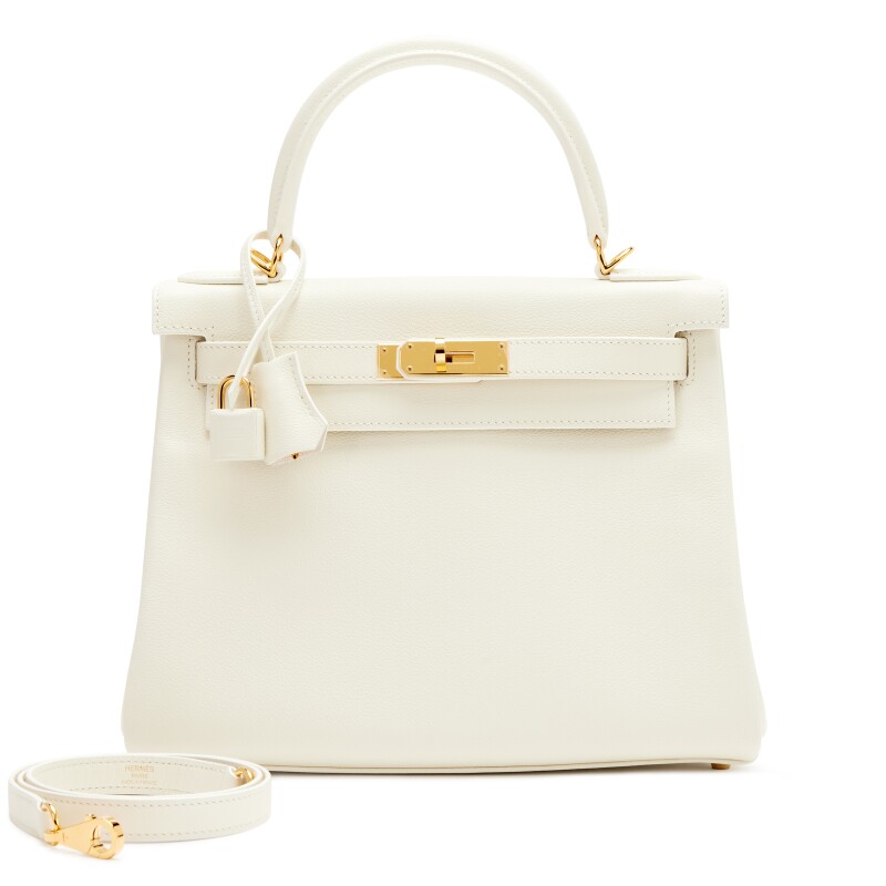 Hermes Craie Evercolor Retourne Kelly 28 Gold Hardware, 2022