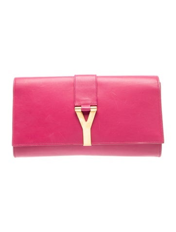 Leather Calfskin Classic Y Ligne Clutch Bag