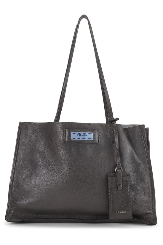 Grey Calfskin Etiquette Tote