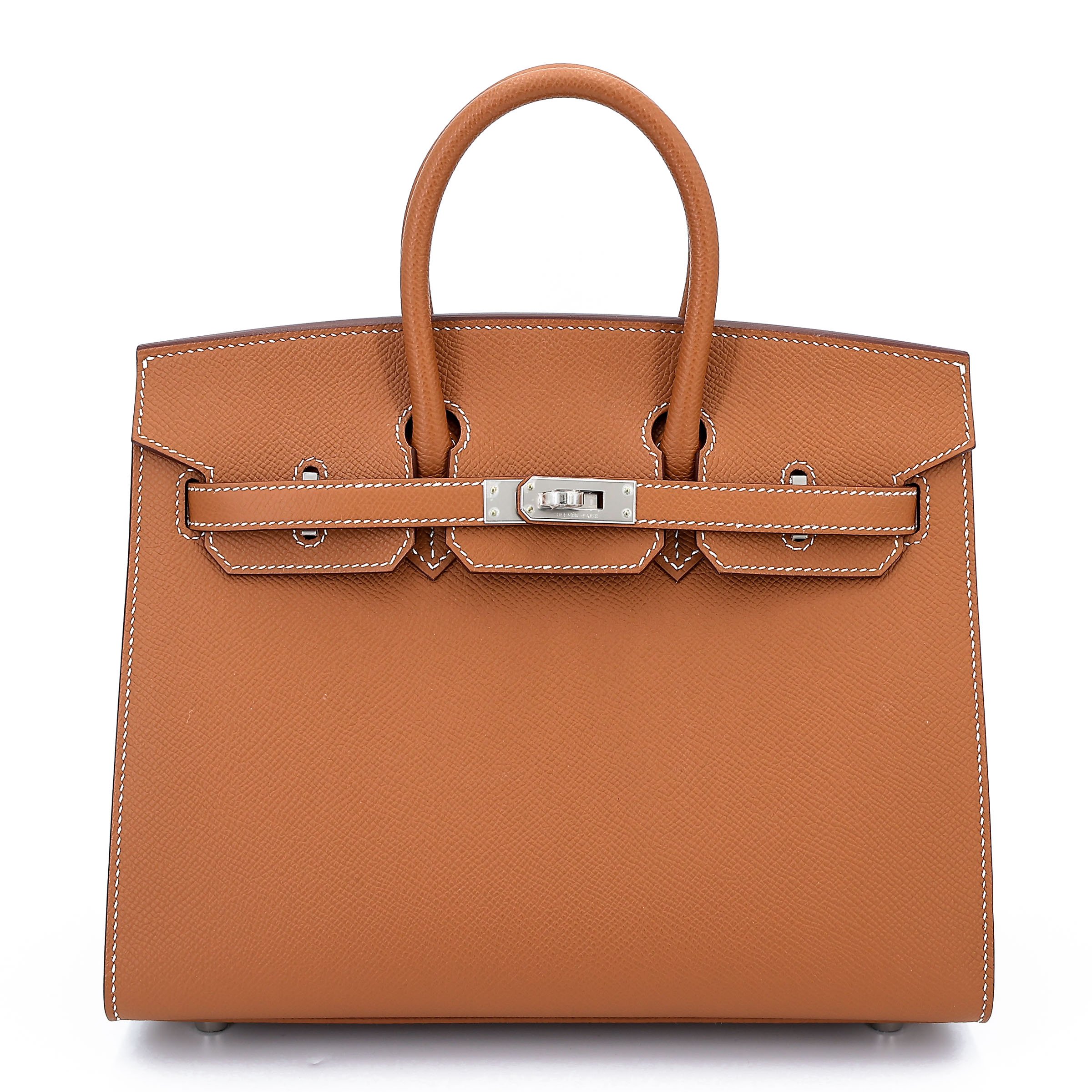 Hermes Unused ( Rank NS ) HERMÈS Birkin 25 Sellier Gold (37) Epsom Palladium hardware B (2023)