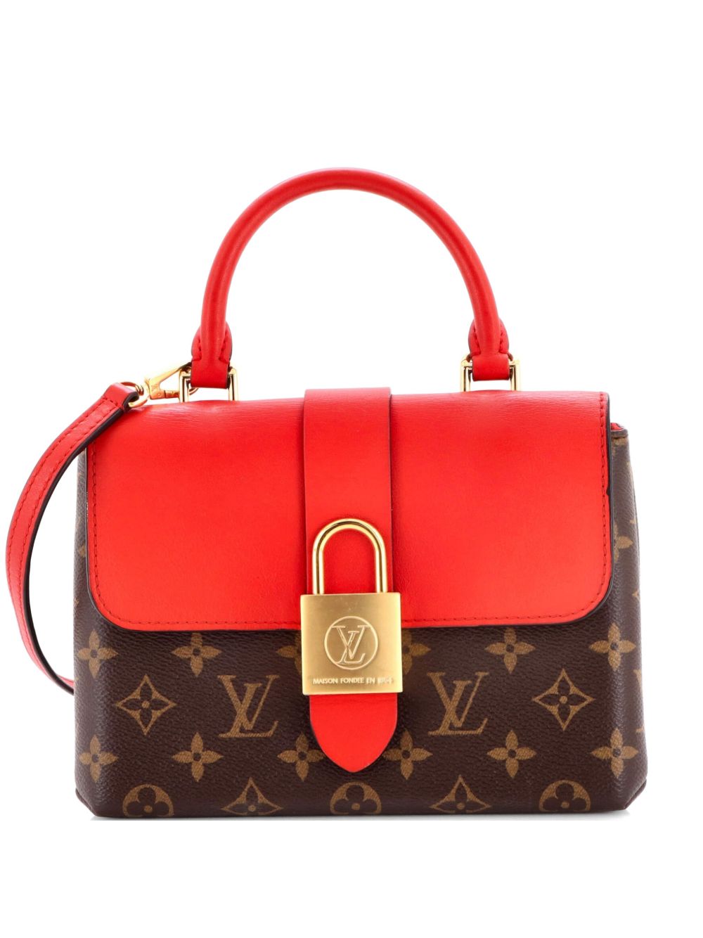 Locky Handbag Monogram Canvas with Leather BB satchel