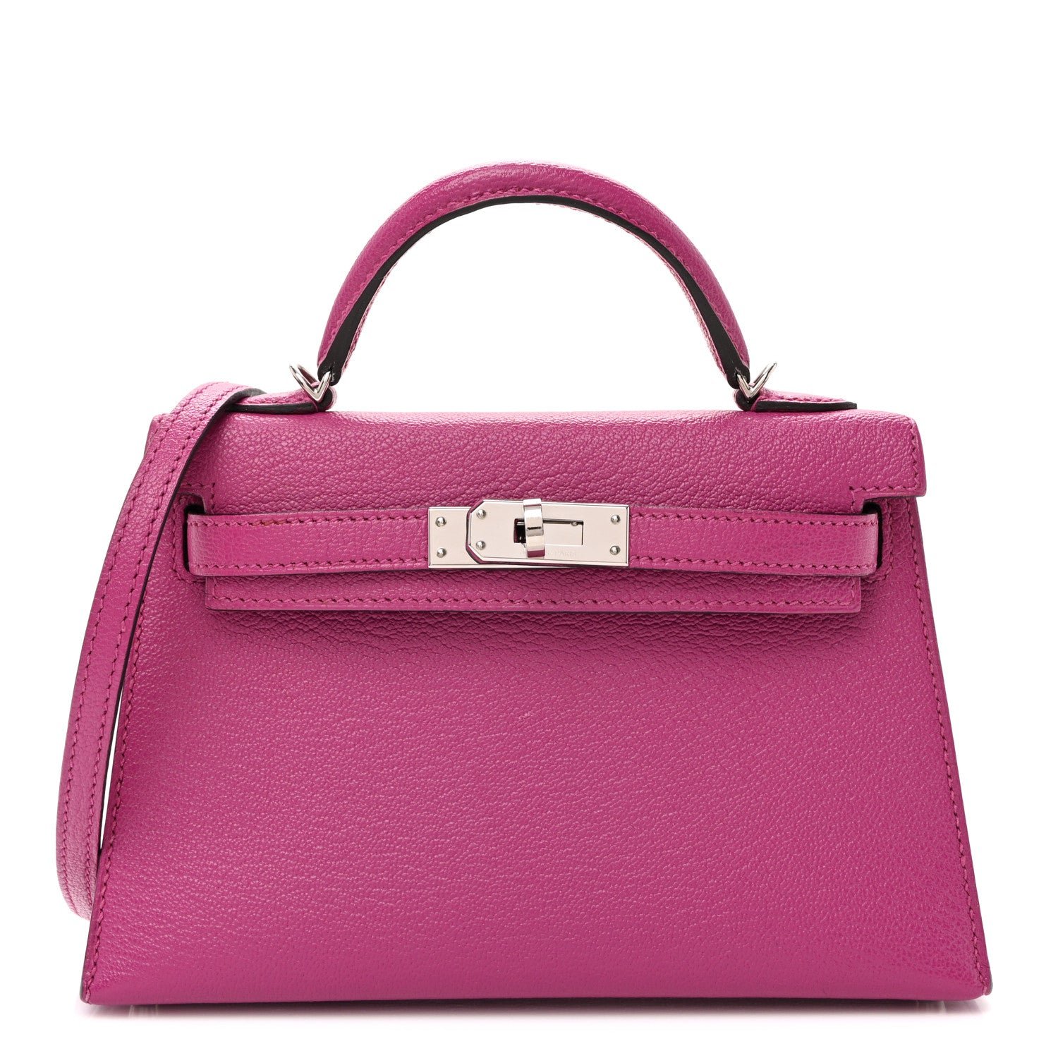 Hermes Hermes Chevre Mysore Mini Kelly Sellier 20 Rose Pourpre