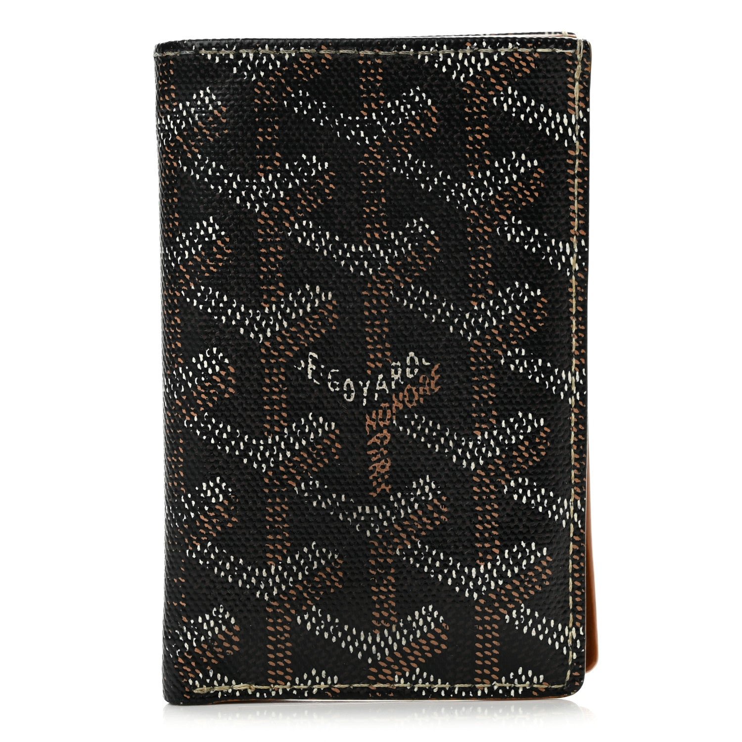 Goyard Goyardine Saint Pierre Card Holder Black Gold