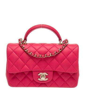 Rectangular Mini Top Handle Flap Bag