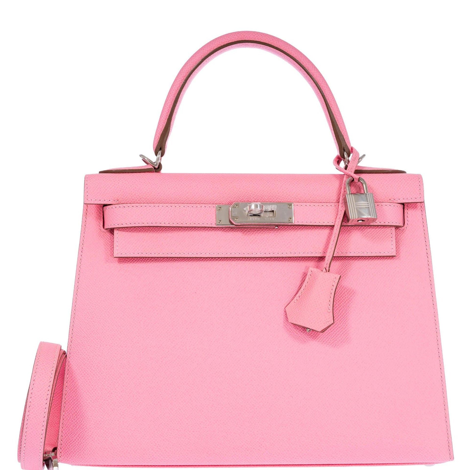 Hermès Kelly 28 Sellier Rose Confetti Epsom Palladium Hardware
